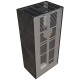 Камін Kratki FLOKI BOX лівий 8 kW Ø 160 в обудові з керамограніту NATURALI NERO GRECO