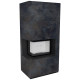 Камін Kratki FLOKI BOX лівий 8 kW Ø 160 в обудові з керамограніту OSSIDO NERO