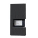Камін Kratki FLOKI BOX правий 8 kW Ø 160 в обудові з керамограніту NATURALI ARDESIA NERO A SPACCO