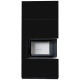 Камін Kratki FLOKI BOX правий 8 kW Ø 160 в обудові з керамограніту NERO ASSOLUTO