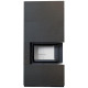 Камін Kratki FLOKI BOX правий 8 kW Ø 160 в обудові модульній INDIAN BLACK