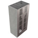 Камін Kratki FLOKI BOX 8 kW Ø 160 в обудові з керамограніту CEMENTO GRIGIO BOCCIARDATA