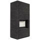 Камін Kratki FLOKI BOX 8 kW Ø 160 в обудові з керамограніту FOKOS GRAFITE