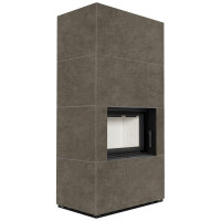Камін Kratki FLOKI BOX 8 kW Ø 160 в обудові з керамограніту FOKOS PIOMBO