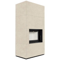 Камін Kratki FLOKI BOX 8 kW Ø 160 в обудові з керамограніту FOKOS SALE