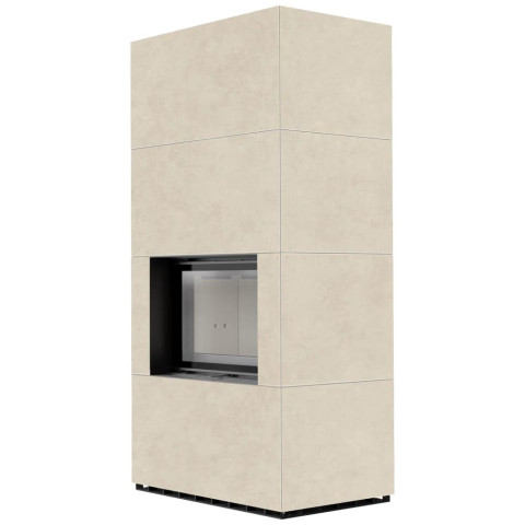 Камін Kratki FLOKI BOX 8 kW Ø 160 в обудові з керамограніту FOKOS SALE