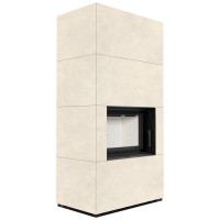 Камін Kratki FLOKI BOX 8 kW Ø 160 в обудові з керамограніту FOKOS TALCO