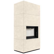 Камін Kratki FLOKI BOX 8 kW Ø 160 в обудові з керамограніту FOKOS TALCO