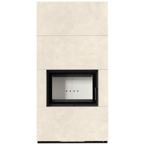 Камін Kratki FLOKI BOX 8 kW Ø 160 в обудові з керамограніту FOKOS TALCO
