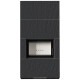 Камін Kratki FLOKI BOX 8 kW Ø 160 в обудові з керамограніту NATURALI ARDESIA NERO A SPACCO