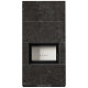 Камін Kratki FLOKI BOX 8 kW Ø 160 в обудові з керамограніту NATURALI NERO GRECO
