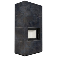 Камін Kratki FLOKI BOX 8 kW Ø 160 в обудові з керамограніту OSSIDO NERO