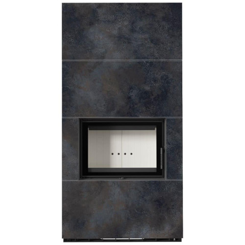 Камін Kratki FLOKI BOX 8 kW Ø 160 в обудові з керамограніту OSSIDO NERO