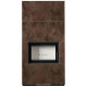 Камін Kratki FLOKI BOX 8 kW Ø 160 в обудові з керамограніту OXIDE MORO