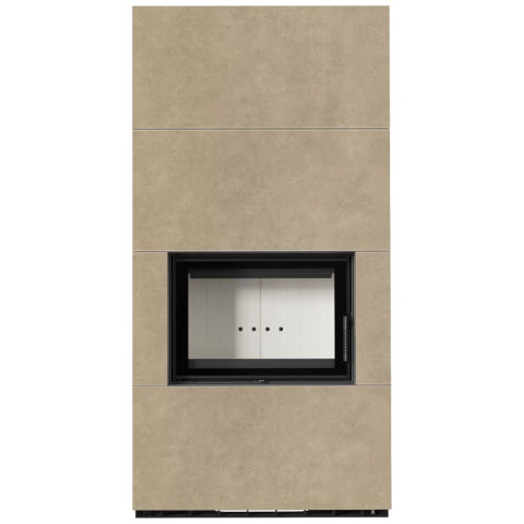 Камін Kratki FLOKI BOX 8 kW Ø 160 в обудові з керамограніту FOKOS RENA