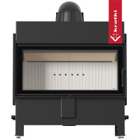 Польська камінна топка на дровах до 160 м² сталева Kratki LUCY 16 Ø 200 (16,0 кВт) 999х420х1203 мм