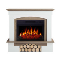 Камінокомплект ArtiFlame Woodley AF23S білий / дуб сірий
