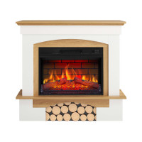 Камінокомплект ArtiFlame Woodley AF23BS білий / дуб натуральний