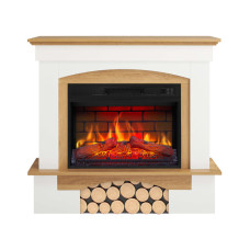 Камінокомплект ArtiFlame Woodley AF23BS білий / дуб натуральний