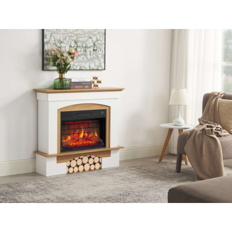 Камінокомплект ArtiFlame Woodley AF23BS білий / дуб натуральний