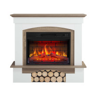Камінокомплект ArtiFlame Woodley AF23BS білий / дуб сірий