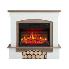 Камінокомплект ArtiFlame Woodley AF23BS білий / дуб сірий