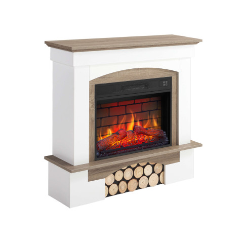 Камінокомплект ArtiFlame Woodley AF23BS білий / дуб сірий