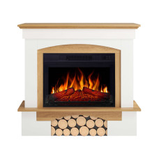 Камінокомплект ArtiFlame Woodley AF23S білий / дуб натуральний