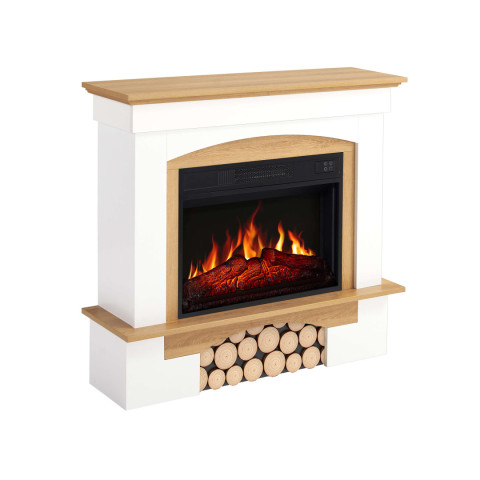 Камінокомплект ArtiFlame Woodley AF23S білий / дуб натуральний