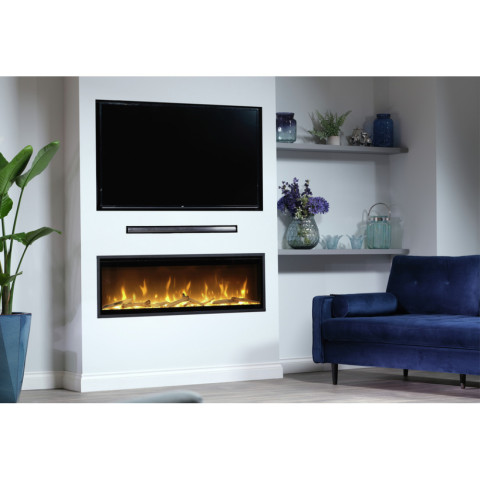 Електрокамін з дровами, кристалами скла та WiFi керування декоративний Dimplex Ignite Evolve 50 універсальний