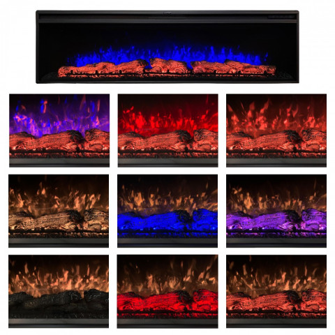 Електрокамін з обігірвом, звуком та ефктом полум'я декоративний Royal Flame Vision 60 LOG Color N  чорний вбудований