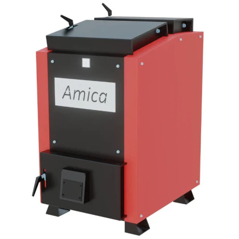 Котел твердопаливний шахтний до 180 м² Amica Profi 18 кВт із сталі товщиною 5 мм для опалення будинку, дачі, гаража чи виробництва