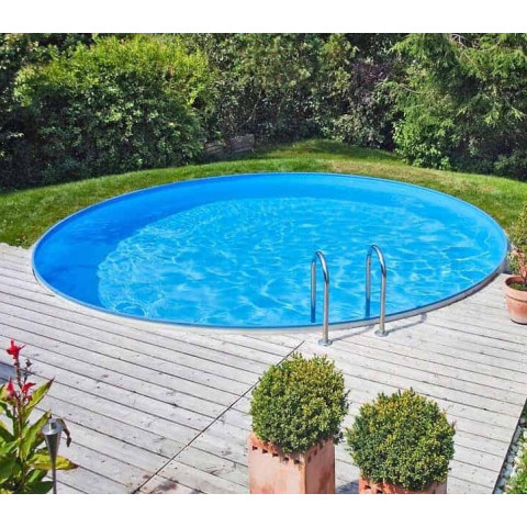 Комплект німецького морозостійкого басейну (800х150 см) Hobby Pool Milano круглий, лайнер 0.6 мм, 65 м³, металевий збірний