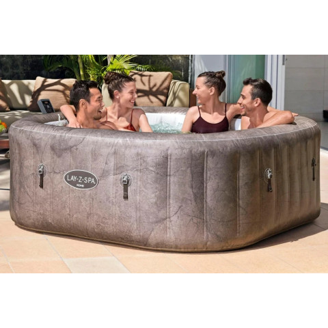 Надувний СПА-джакузі Bestway Rome 6001K квадратний 180x180x71 см 4-6-місний аеромасаж Wi-Fi