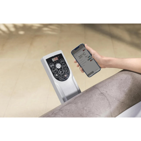 Надувний СПА-джакузі Bestway Rome 6001K квадратний 180x180x71 см 4-6-місний аеромасаж Wi-Fi