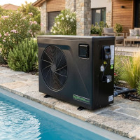 Тепловий насос до басейну до 55 м³ Bevo HydroPro Р11/32 інверторний 11 кВт чорний. Працює також на охолодження