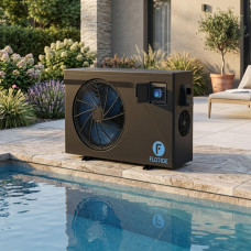 Тепловий насос до басейну до 55 м³ Flotide Heat РХ11/32 Inverter інверторний 11 кВт чорний. Працює також на охолодження