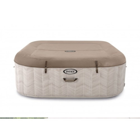 Надувний СПА-джакузі Intex Chevron Deluxe 195x195x71 см 4-6-місний аеромасаж