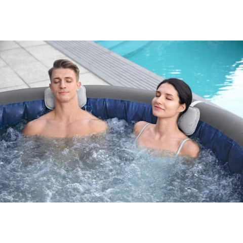 Надувний СПА-джакузі Bestway Santorini 6001T круглий 216x80 см 7-місний гідро та аеромасаж Wi-Fi