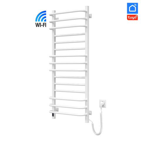 Рушникосушка електрична Navin Грандіс 480х1200 Sensor з Wi-Fi, права з таймером, біла