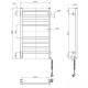 Рушникосушарка Domingo Axis 480x800 Sensor права біла