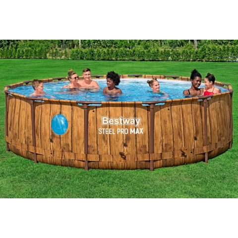 Каркасний басейн Bestway 427x107 см круглий з насос-фільтр, драбина, тент 13.03 м³ (561JM)