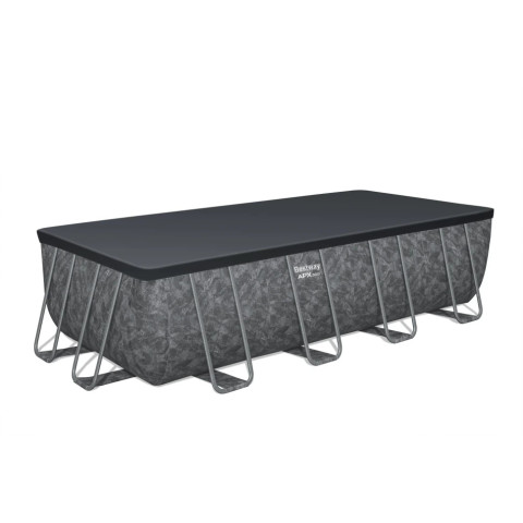 Каркасний басейн Bestway 549x274x132 см прямокутний з пісочним фільтром, драбина, тент, наповнювач для фільтру 16,4 м³ (561KA)