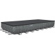 Каркасний басейн Bestway 956x488x132 см прямокутний з пісочний насос-фільтр, сходи, тент, наповнювач для фільтра 52,2 м³ (561KJ)