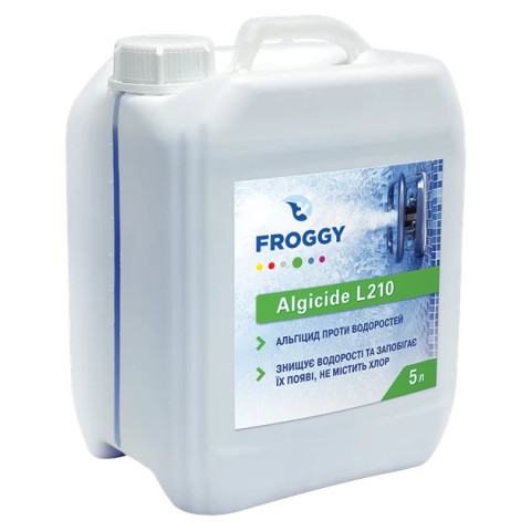 Альгіцид Froggy Algicide L210. Засіб проти водоростей у воді басейну, без хлору 5 л