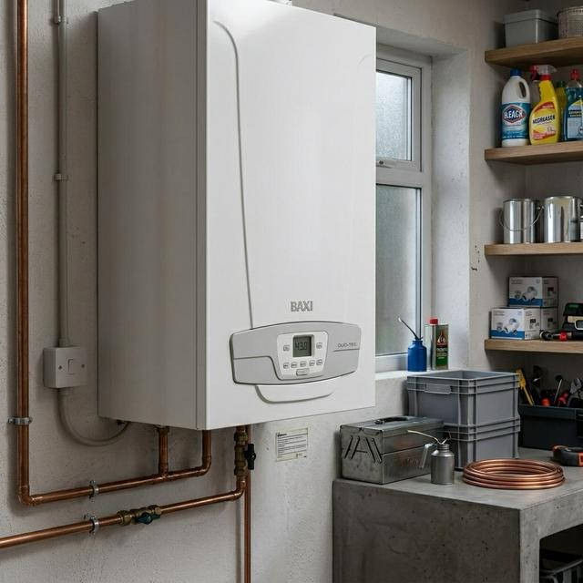 Газовий конденсаційний котел BAXI Luna Duo-tec MP+ 1.90 в котельні