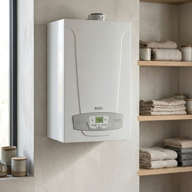 Газовый конденсационный котёл BAXI NUVOLA DUO-TEC+ 16 GA на кухне
