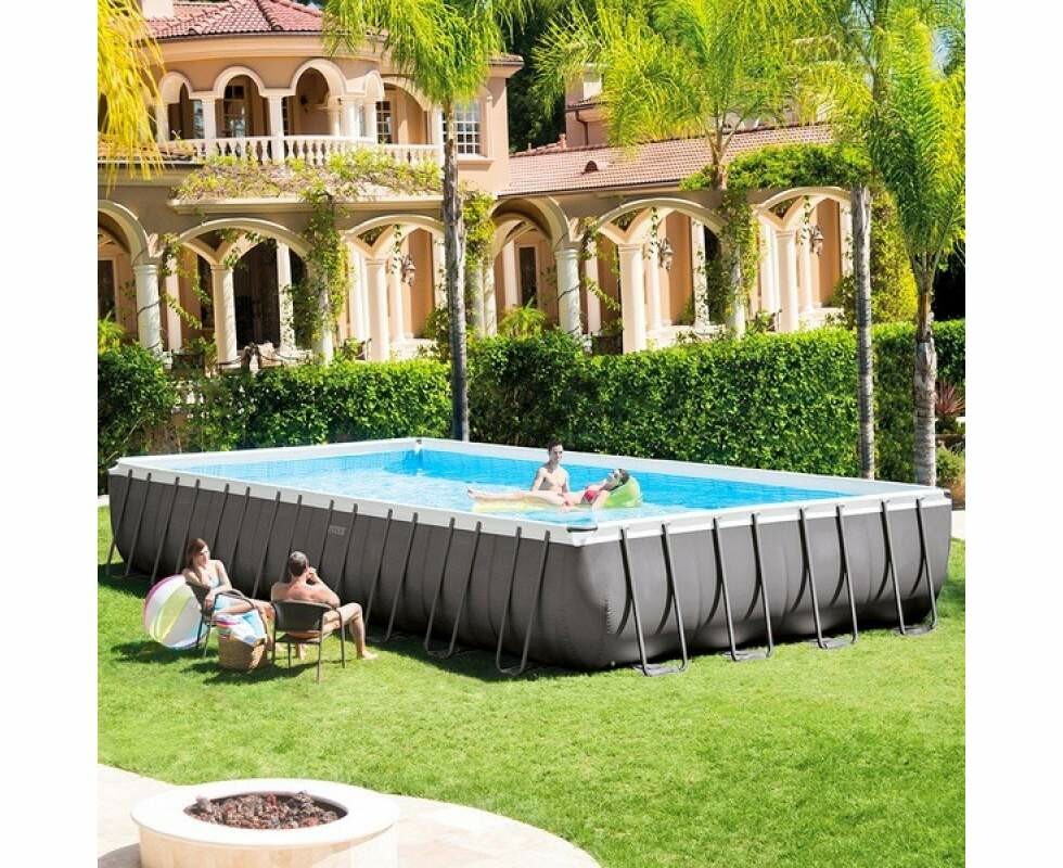 Каркасный бассейн Intex 975x488x132 см (26374) : Купить в официального  дилера INTEX в Украине, цена, отзывы, скидки в интернет-магазине STORGOM.UA