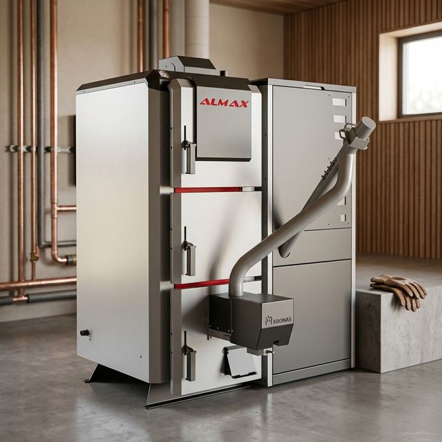 Пеллетный котёл ALMAX Class R-Pel 15 кВт с бункером