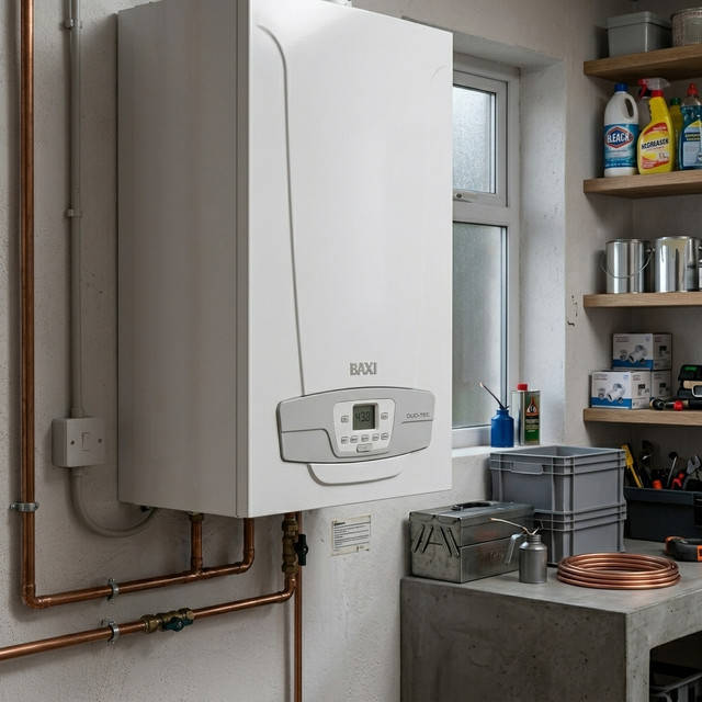 Газовий конденсаційний котел BAXI Luna Duo-tec MP+ 1.35 в котельні